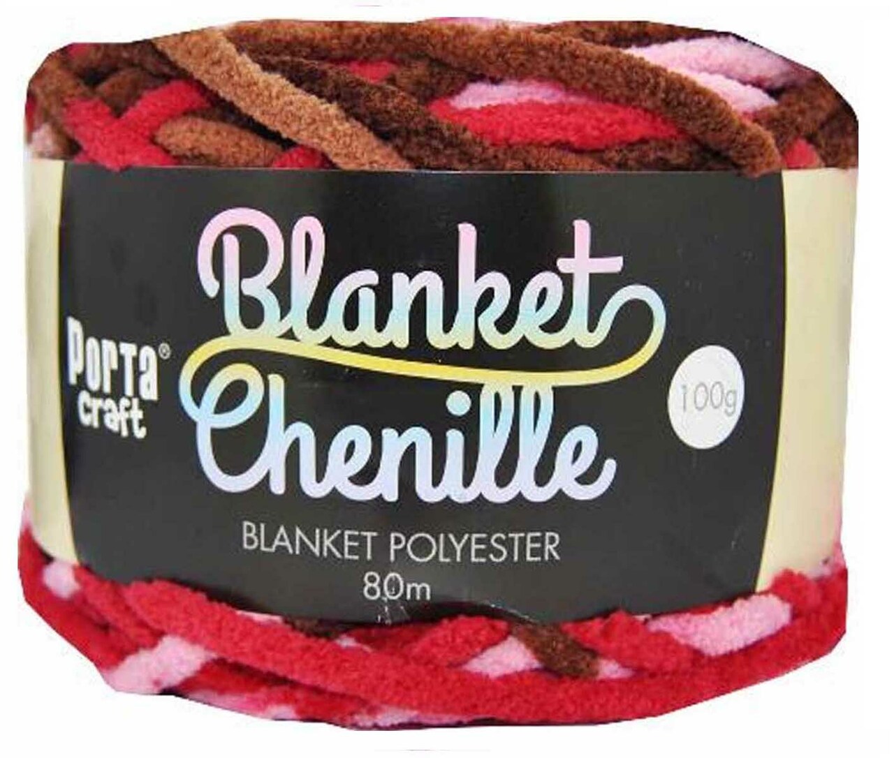 Chenille Blanket Yarn 100g 80m 12ply - Multi Love