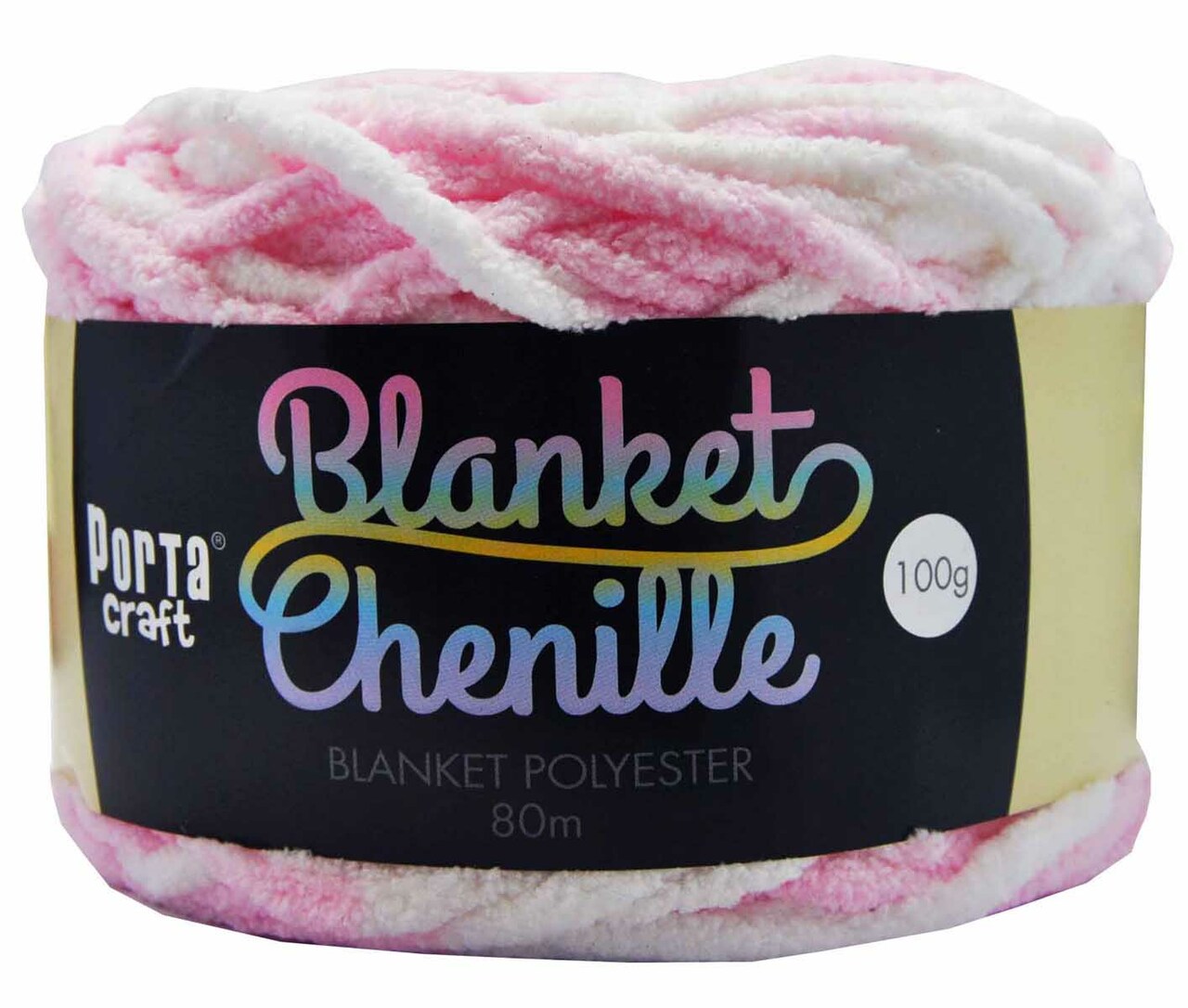 Chenille Blanket Yarn 100g 80m 12ply -  Marshmallow