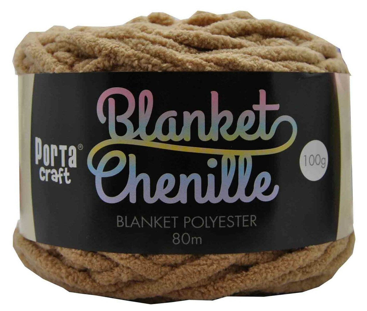 Chenille Blanket Yarn 100g 80m 12ply - Latte