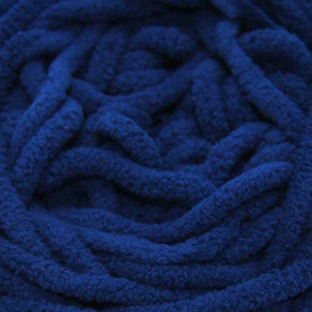 Chenille Blanket Yarn 100g 80m 12ply -  Dark Blue