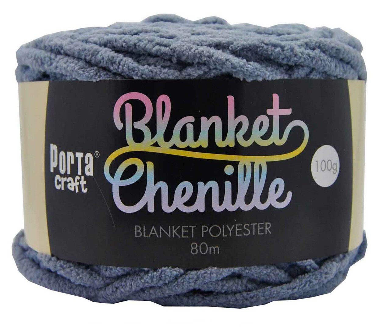 Chenille Blanket Yarn 100g 80m 12ply - Stone