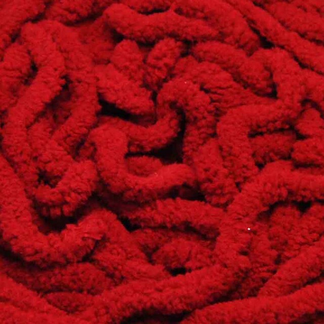 Chenille Blanket Yarn 100g 80m 12ply - Crimson