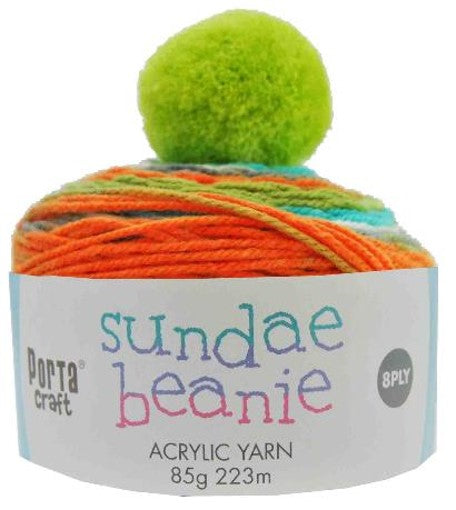 Sundae Beanie Yarn 85g - Tangerine Dream