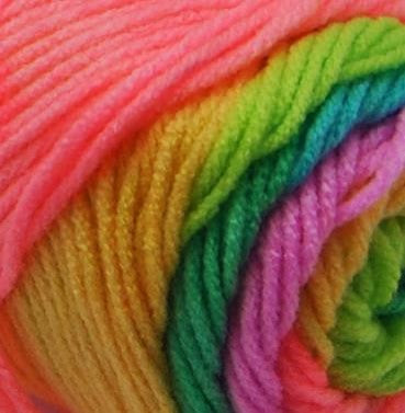 Stripes Acrylic Yarn 100g 188m 8ply - Retro