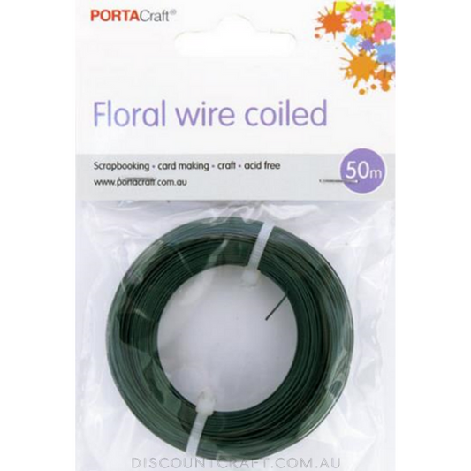 Wire Floral 0.5mm 50m Green
