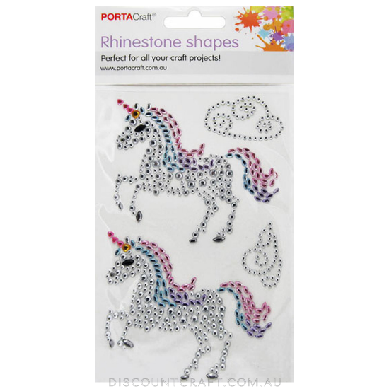 Rhinestone Decal Unicorns & Clouds 4pk