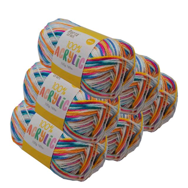 Acrylic Yarn 100g 189m 8ply - Variegated Circus