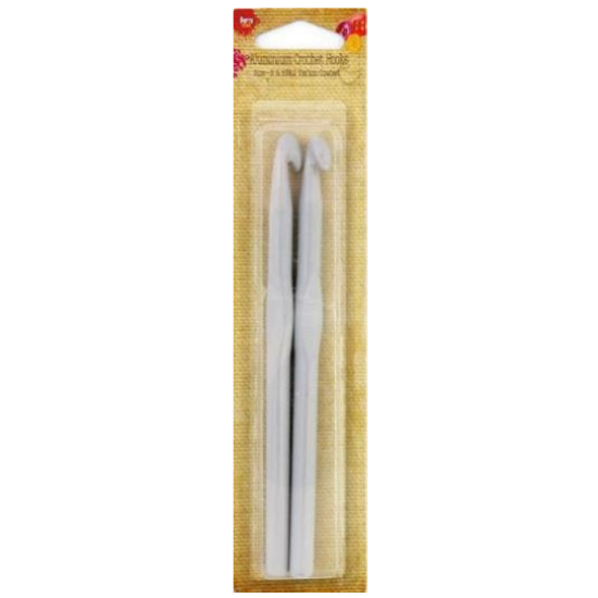 Aluminium  Crochet Hooks Ceramic Coat Size 8&9 2pk