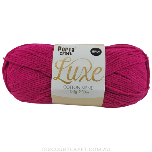 Luxe Cotton Blend Yarn 100g 220m 8ply - Orchid