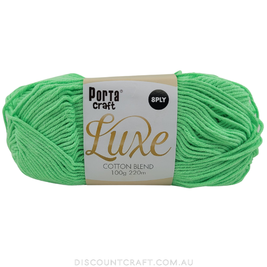 Luxe Cotton Blend Yarn 100g 220m 8ply - Mint