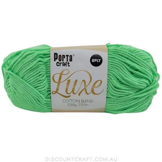 Luxe Cotton Blend Yarn 100g 220m 8ply - Mint