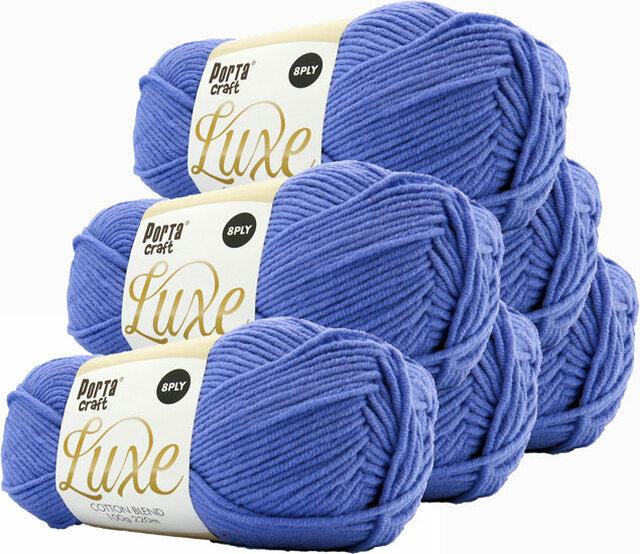Luxe Cotton Blend Yarn 100g 220m 8ply - Lilac