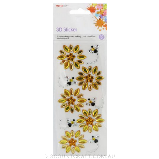 Gem Decals 10pc - Sunflowers