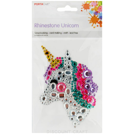 Rhinestone Decal Unicorn Head