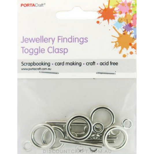 Toggle Clasps 5 Sets - Silver
