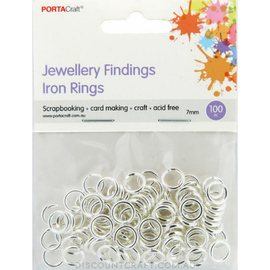 Jump Rings 7mm 100pk - Silver