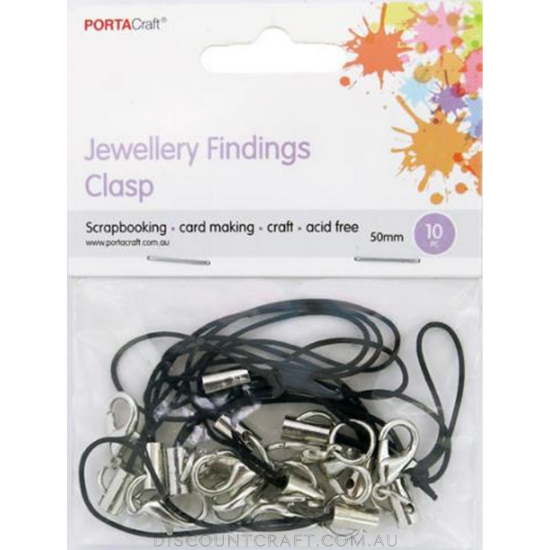 Loop Cord with Clasp 50mm 10pc