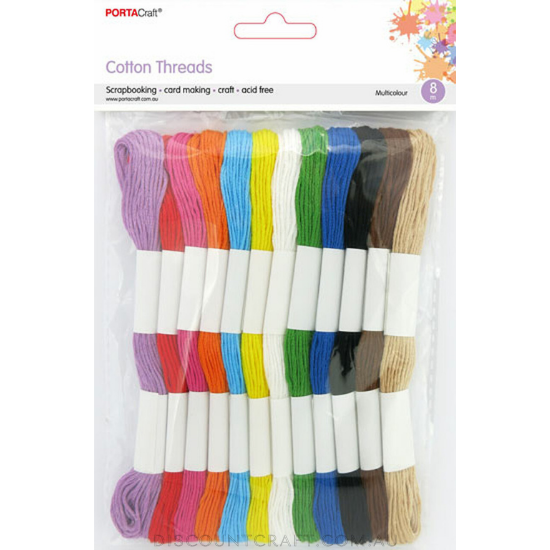 Cotton Threads 8m 12pk - Pastels