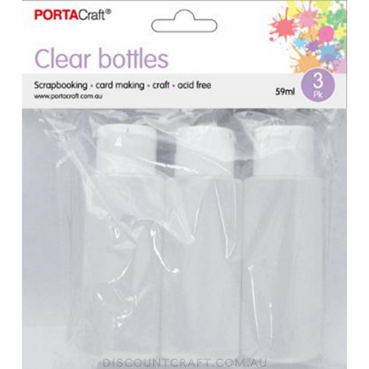 Plastic Bottles 59ml 3pk Soft Plastic