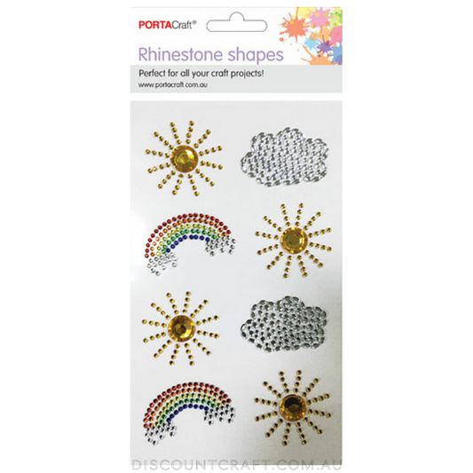 Rhinestone Decal Weather 8pk