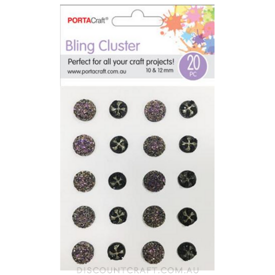 Bling Cluster 10 & 12mm Gold Panning 20pk