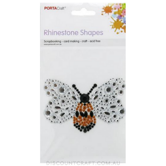 Rhinestone Decal Bee 70x45mm