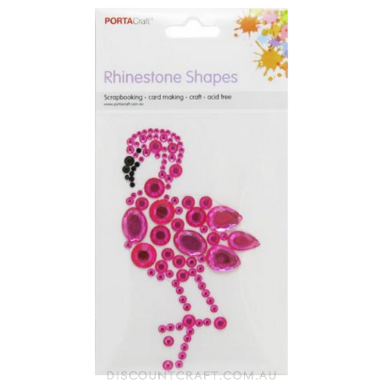 Rhinestone Decal Flamingo 52x92mm