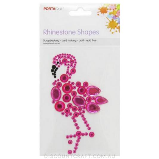 Rhinestone Decal Flamingo 52x92mm