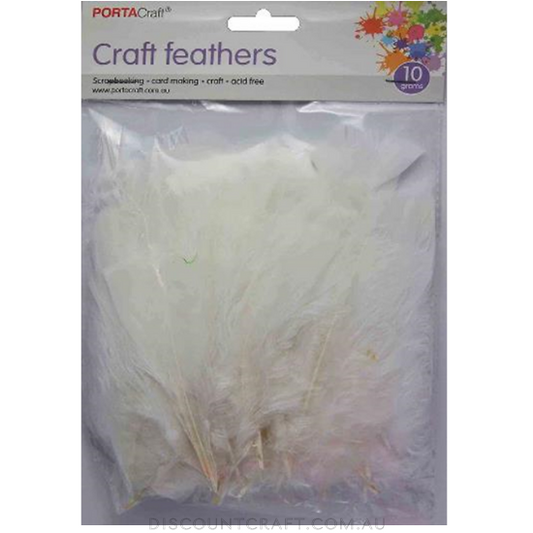 Turkey Feathers 10g - White
