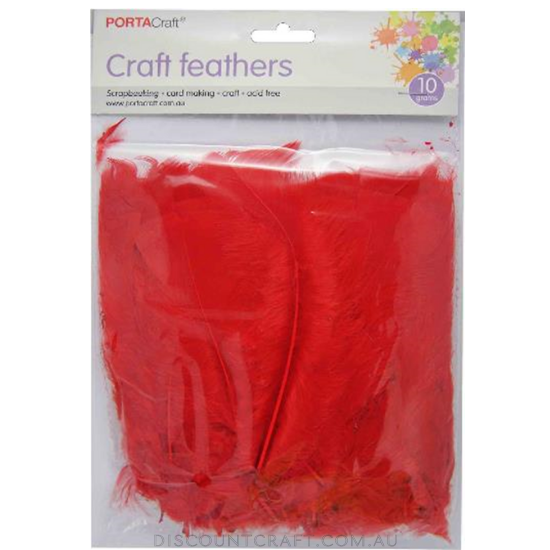 Turkey Feathers 10g - Red