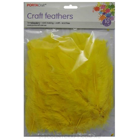 Turkey Feathers 10g - Bright Yellow