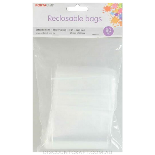 Resealable Bag 75x100mm 80pk