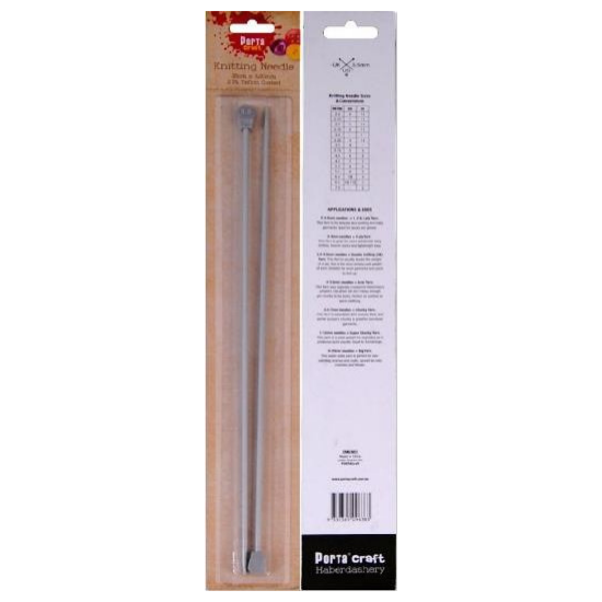 Knitting Needles 35cm x 3.50mm 2pk Teflon Coat