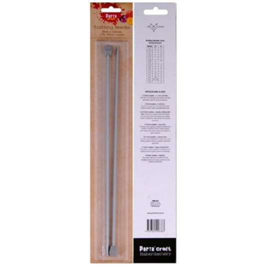 Knitting Needles 35cm x 4.00mm 2pk Teflon Coat