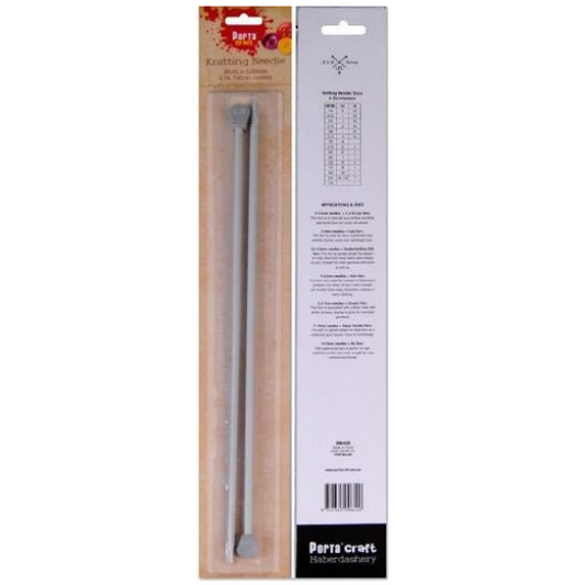 Knitting Needles 35cm x 5.00mm 2pk Teflon Coat