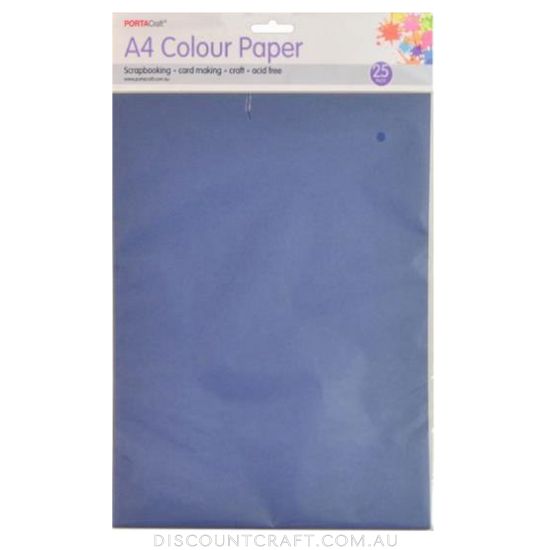 A4 Paper 80gsm 25pk - Dark Powder Blue - Discount Craft
