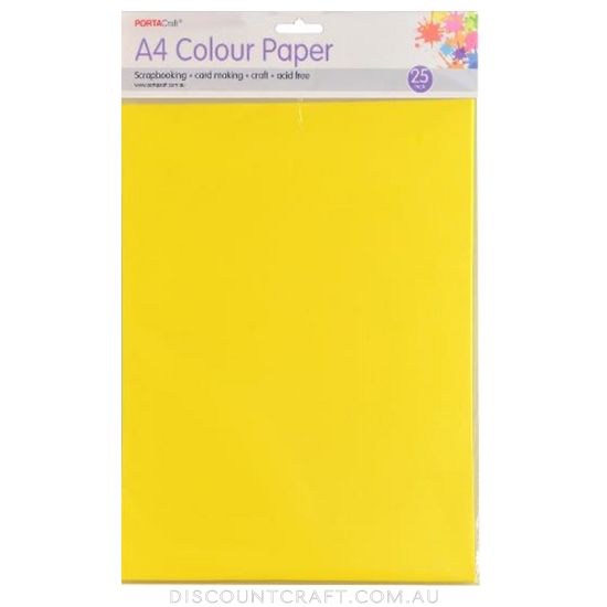 A4 Paper 80gsm 25pk - Primrose Yellow