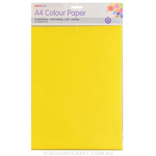 A4 Paper 80gsm 25pk - Primrose Yellow