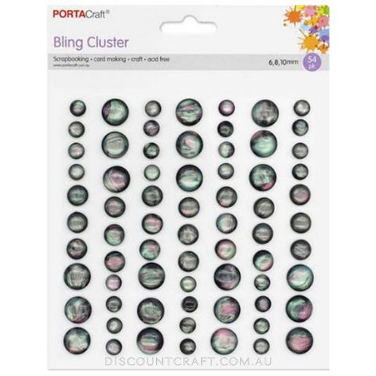 Acrylic Dots 6,8,10mm 54pk - Galaxy