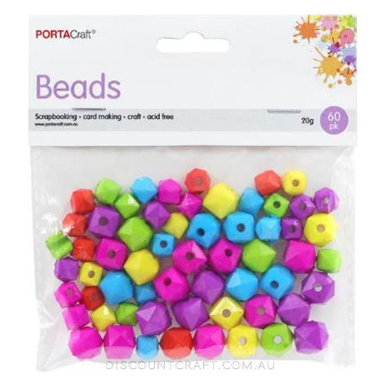 Hypercube Beads 7 & 10mm Multi Bright 60pk