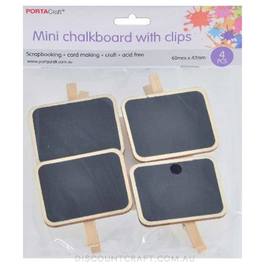Clip on Blackboards 60mm x 47mm 4pk