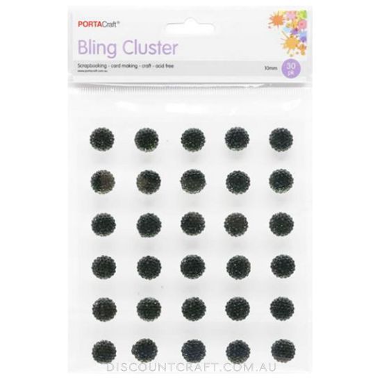 Bling Cluster 10mm 30pk - Gunmetal