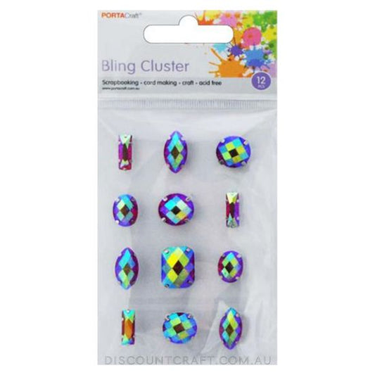 Bling Clusters 12pk - Amethyst