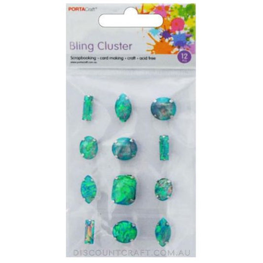 Bling Clusters 12pk - Aqua