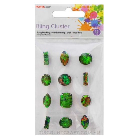 Bling Clusters 12pk - Emerald