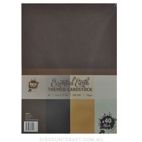 Colour Block Card A4 40pk - Essential Earth