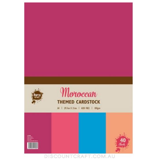 Colour Block Card A4 40pk - Moroccan
