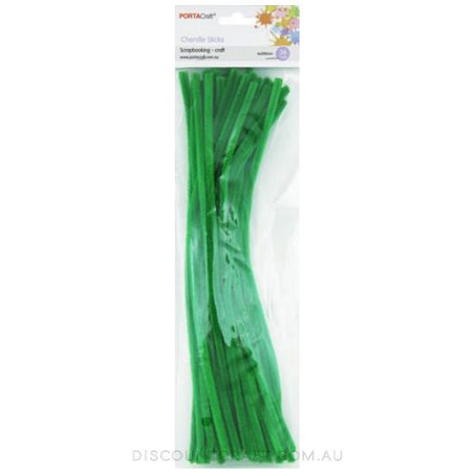 Chenille Stems 6mm 50pc - Dark Green