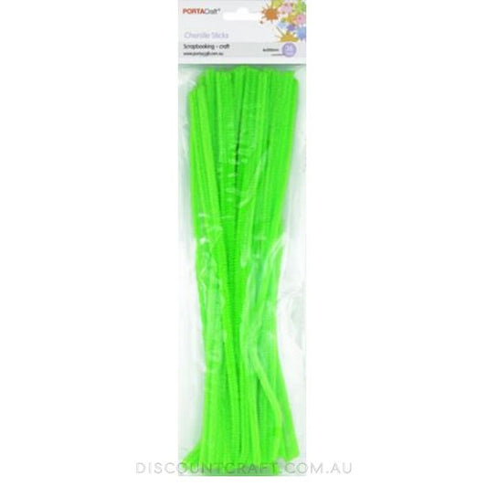 Chenille Stems 6mm 36pc - Light Green