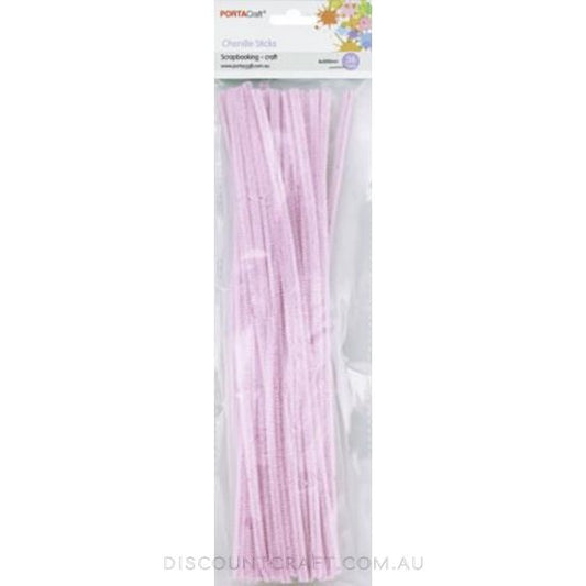 Chenille Stems 6mm 50pc - Light Pink